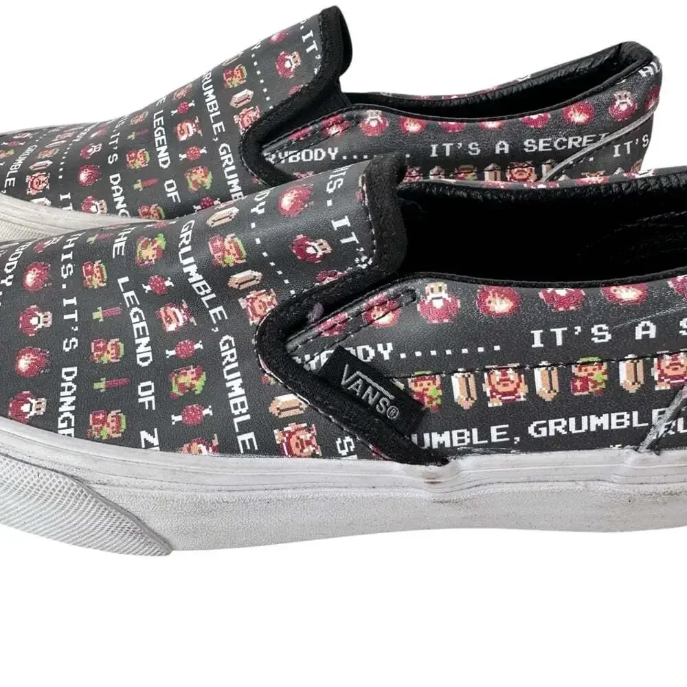 Vans Nintendo Zelda Game Over Slip On Sneakers Men 4.5 Women 6 Rare